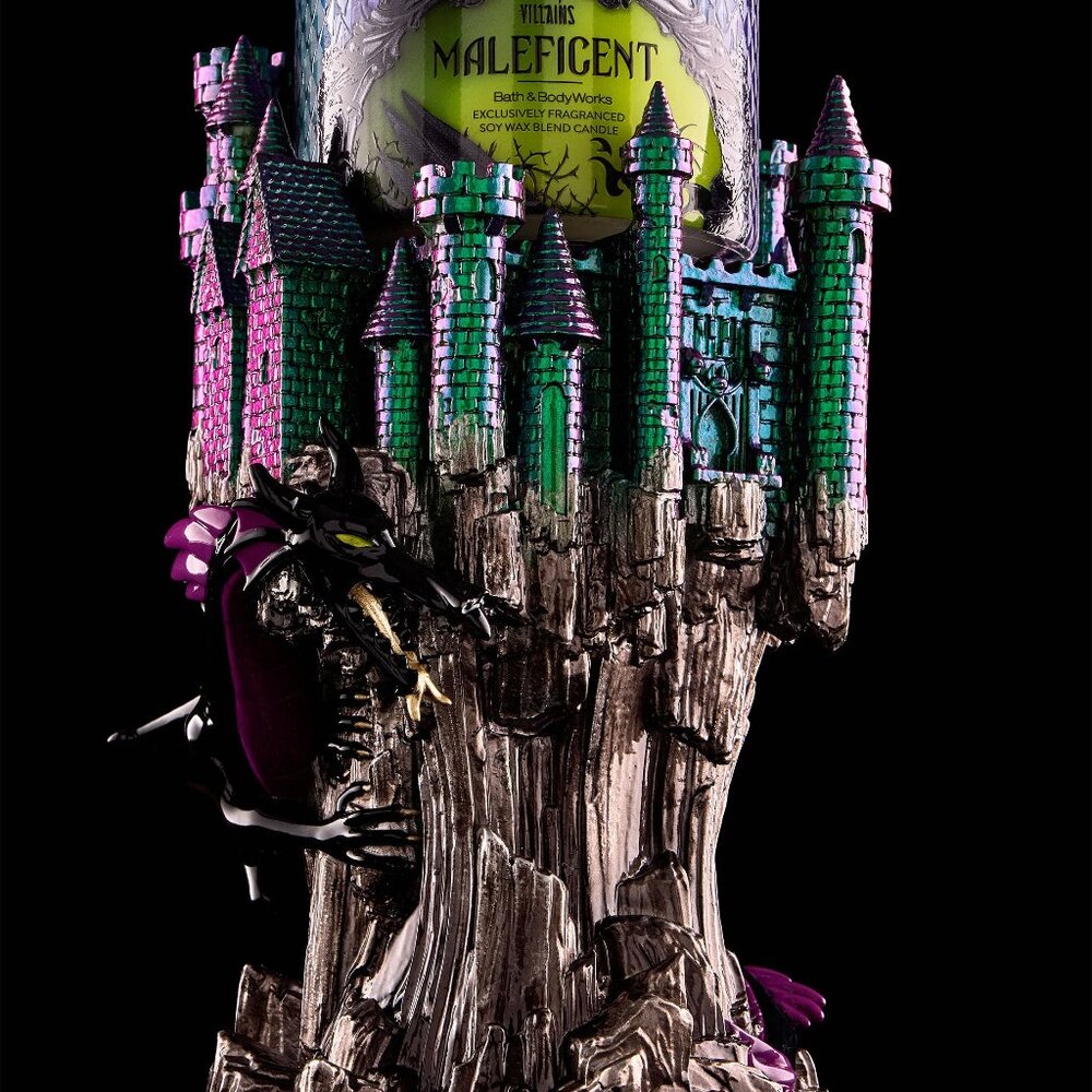 Bath & Body Works Maleficent Dragon Castle Disney Villain Candle Holder NEW